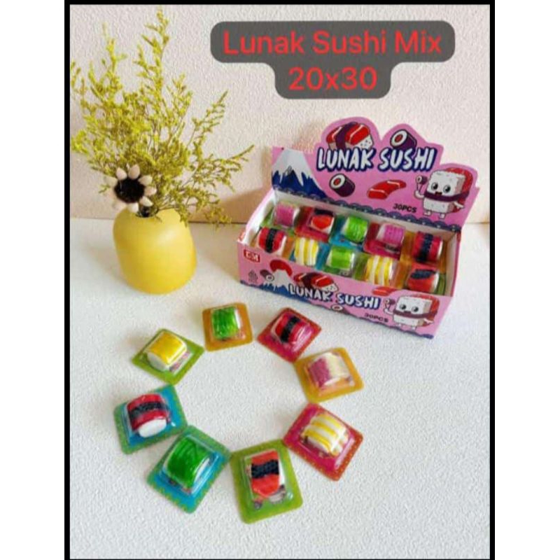 

Lunak Sushi - Sushi Yupi dan Mashmallow dengan kemasan yang sangat menarik - isi 30 pcs