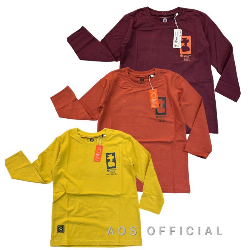 KAOS ANAK GUGEL KIDS TANGAN PANJANG SIZE 1-15 gugelkids