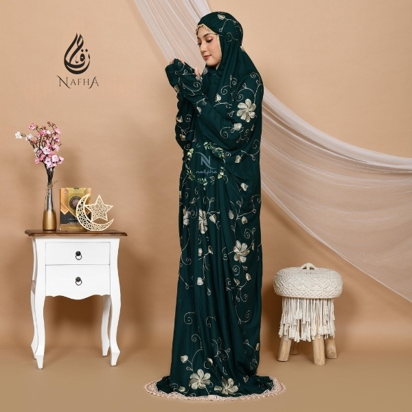 RB NAFHA - Mukena Terusan Dewasa Bordir Marwah