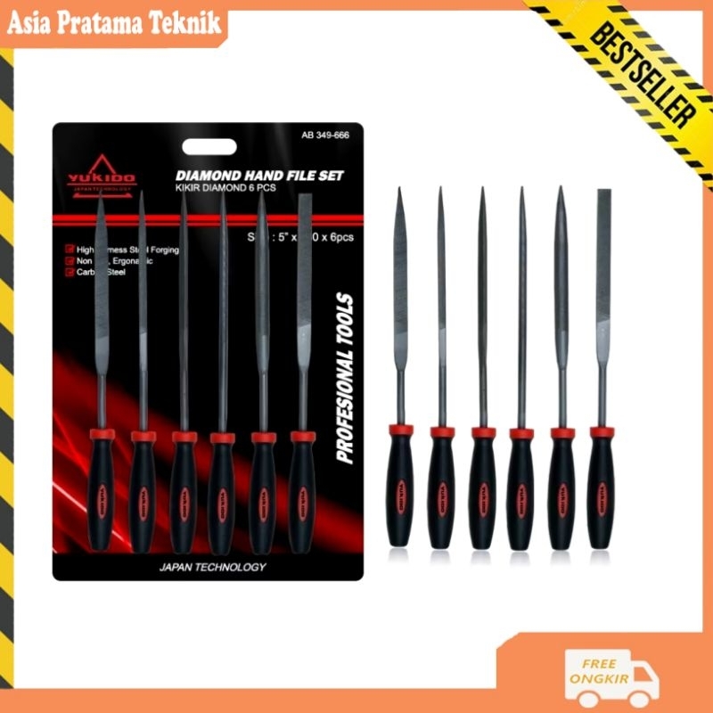 Yukido Kikir Intan 1 Set 6 Pcs / Kikir Diamond