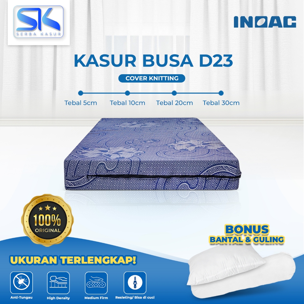 SERBA KASUR - Kasur Busa INOAC Original EON D23 Garansi Resmi 20 Tahun Cover Knitting Semua Ukuran |