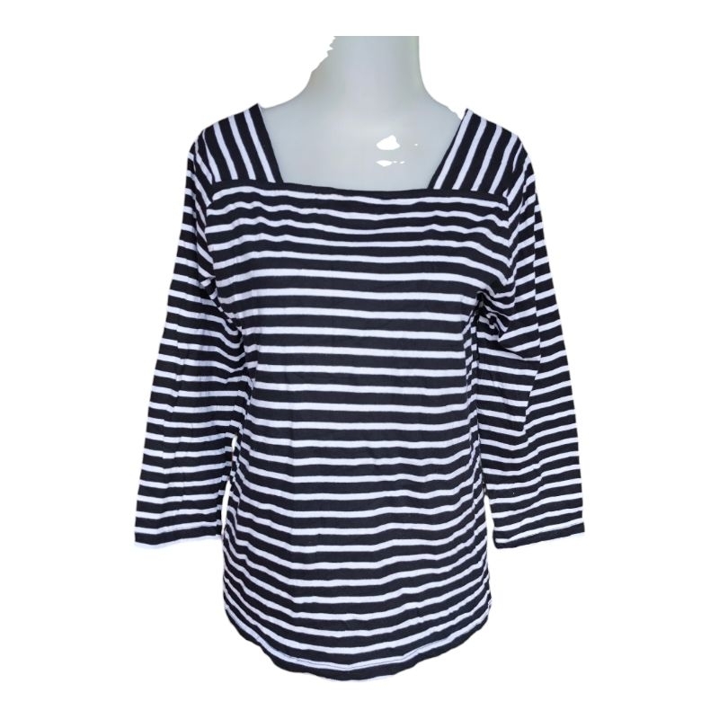 Square neck striped IM vely M