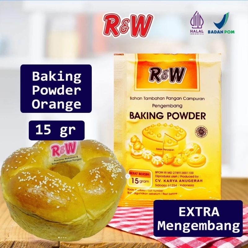 

Baking Powder Pengembang Kue Rajawali R&W 15gr Orange