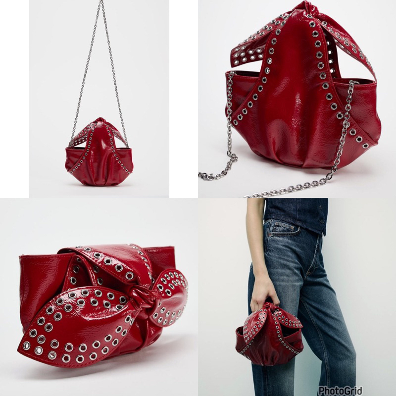 new bag Zara rantai motif pita mewah handle bag pita original store |jastip_titipoutfit