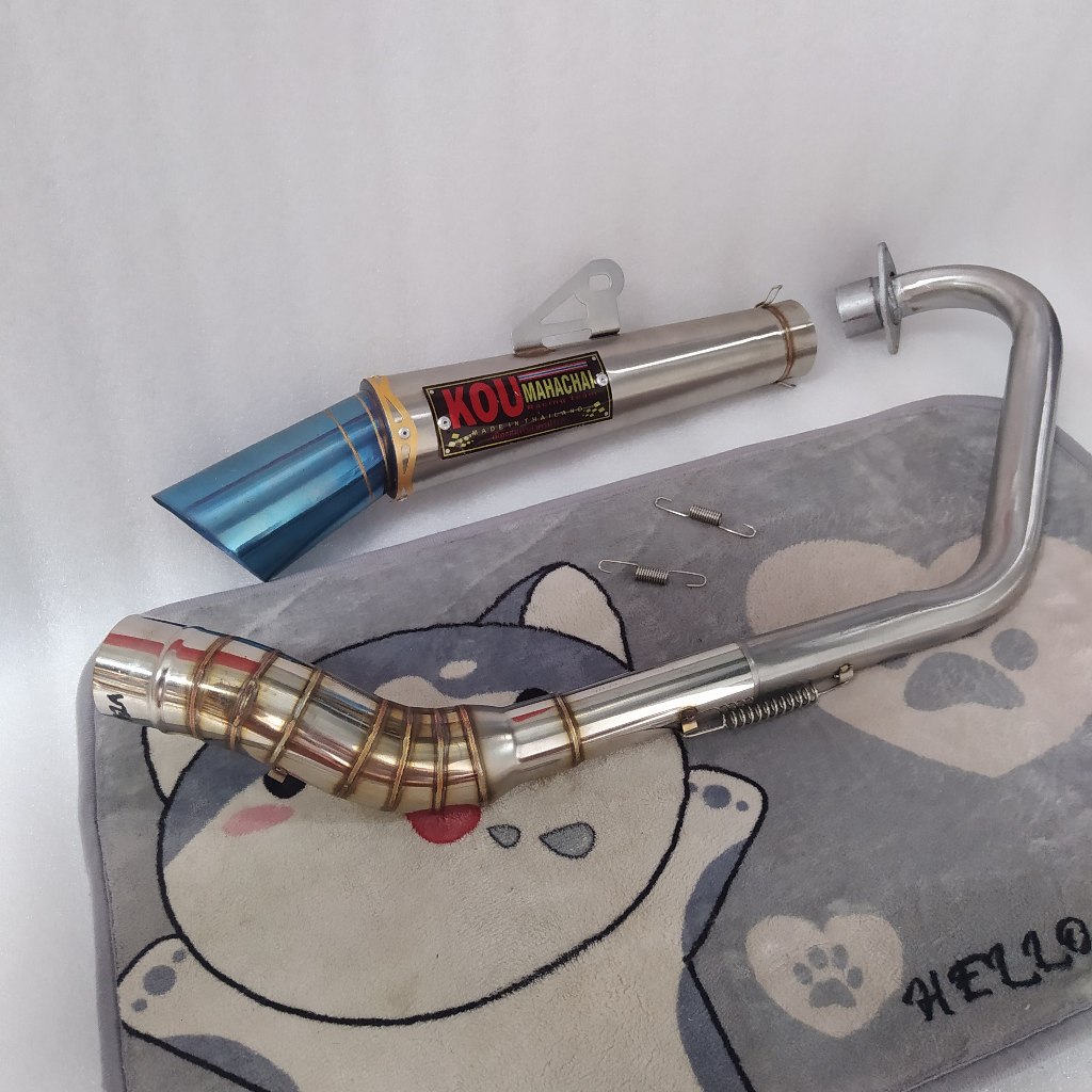 Exhaust kou mahachai 1set open Spec canister for Raider 150 fi carb motoposh euro 150 vperman tmx 12