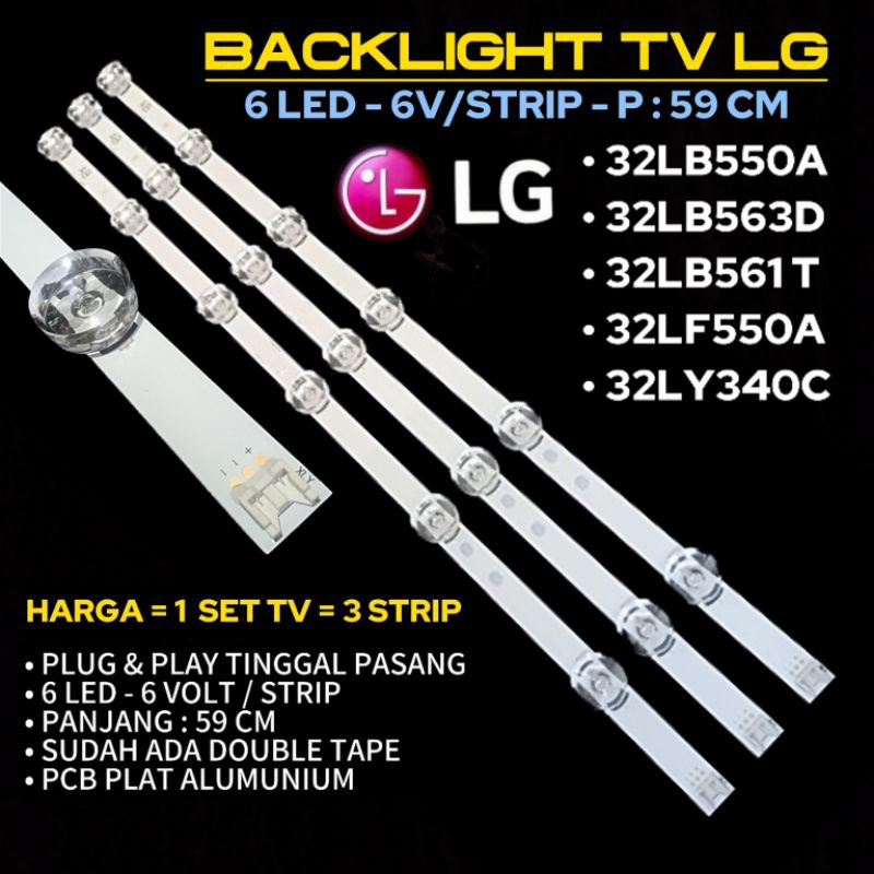 BACKLIGHT LG 32LB561T 32LB563D 32LB550A 32LY340C 32LF550A BACKLIGHT TV LG 32LB BACKLIGHT LG 32 INCH
