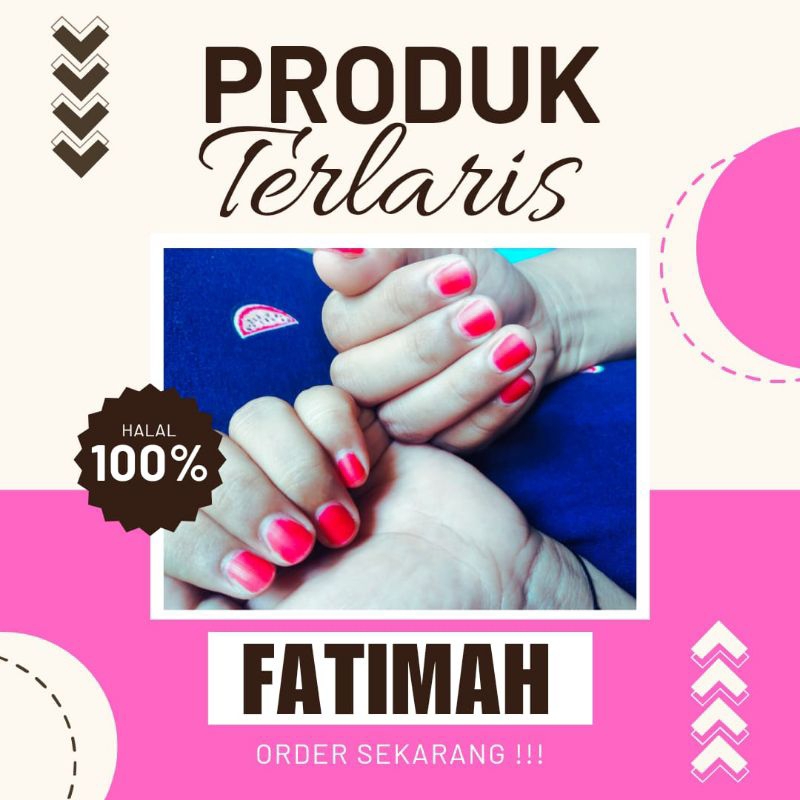 Inai kutek kuku halal InaiFatimah KutekHalal warna Pink