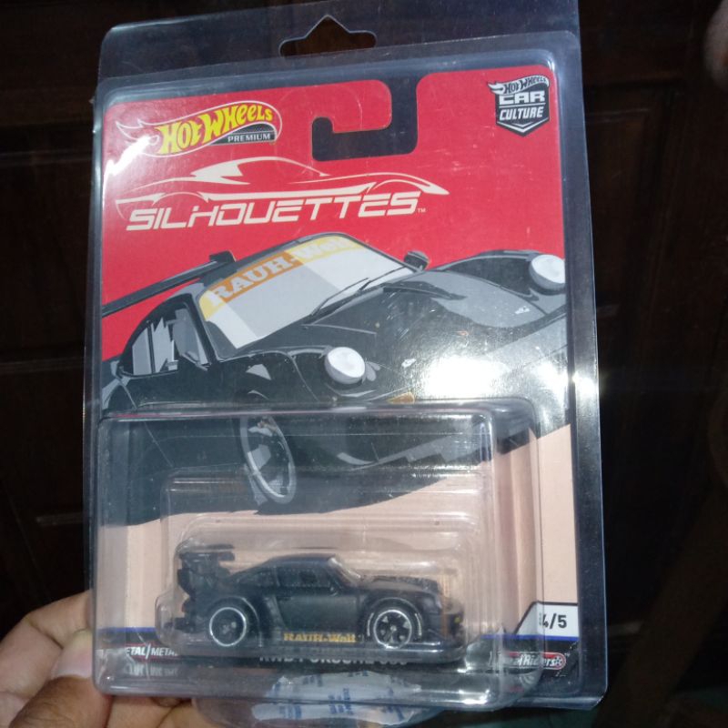 RARE RWB Porsche 930 Silhouettes Japan Card Matte Black Rubber Tires Metal Body And Chassis Free Pro