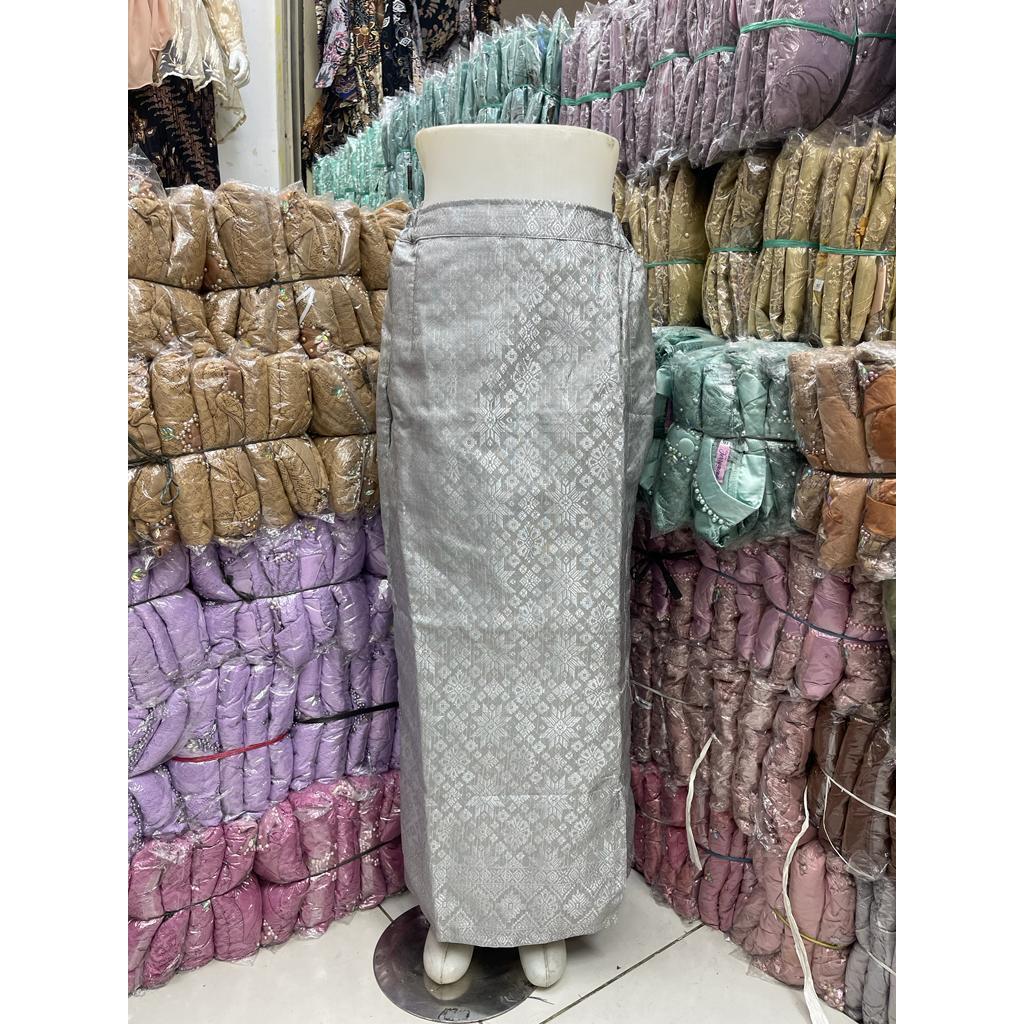 Rok Instan Songket / Rok Span Instan Songket Silver
