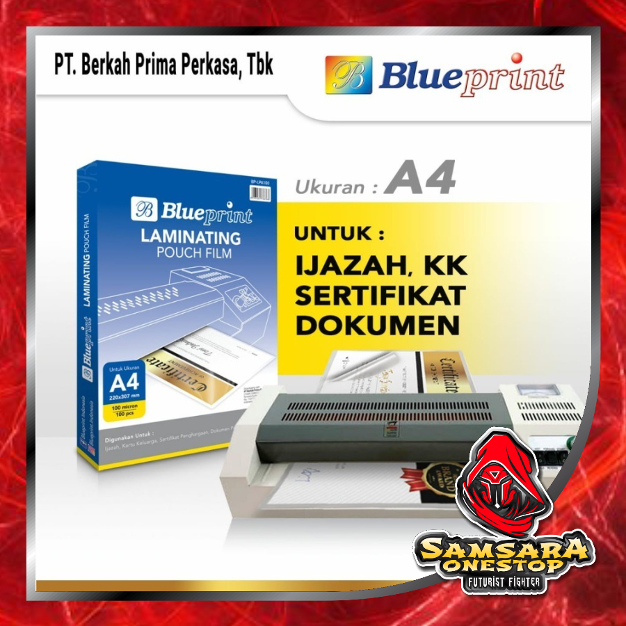 

Plastik Laminating Film BLUEPRINT / Laminating Film 100 Micron - A4