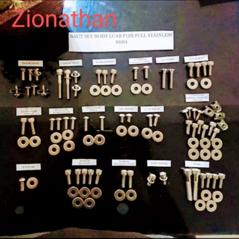 Baut Body Luar F1zr Kunci L Stainless