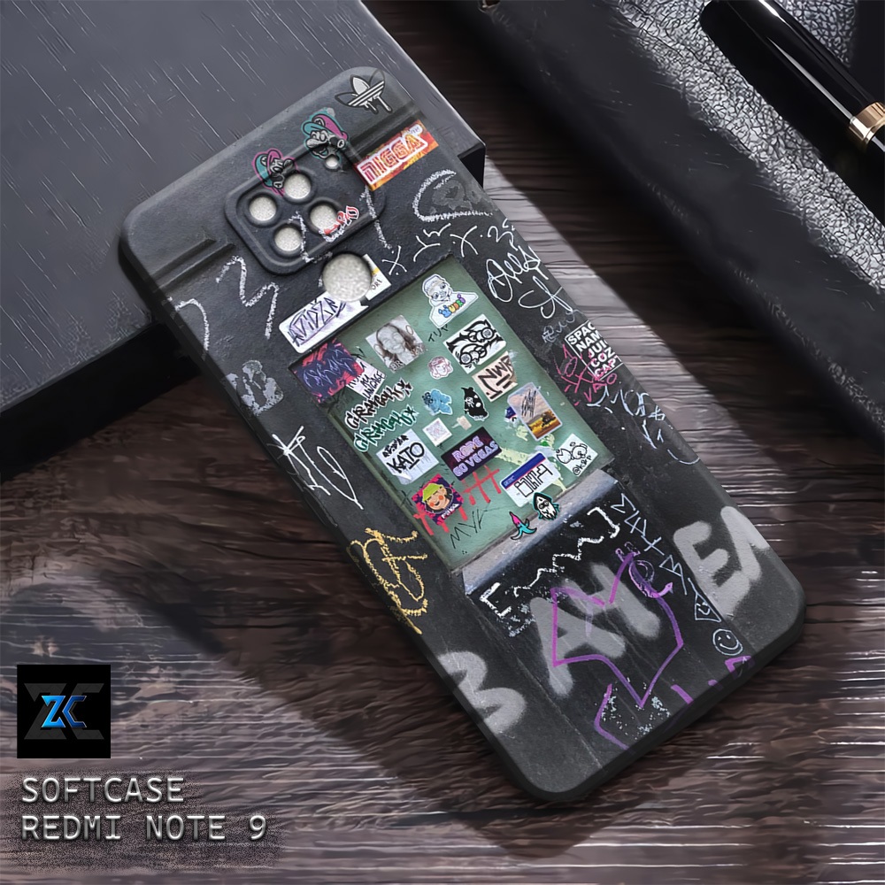 (TB40) Sofcase Lentur Bahan Karet REDMI NOTE 9 | Kesing Keren Lucu Aesthetic | Case Premium Grafiti