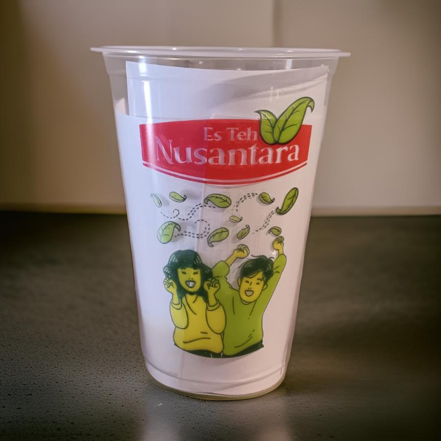 Gelas Plastik Motif Es Teh Nusantara 18 oz dan 22 oz