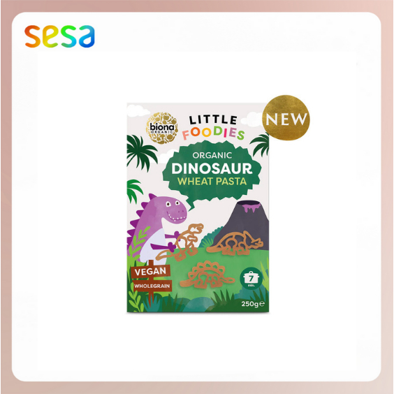 

BIONA Organic Little Foodies Wheat Pasta Dinosaurs 250gr - NO Perservative