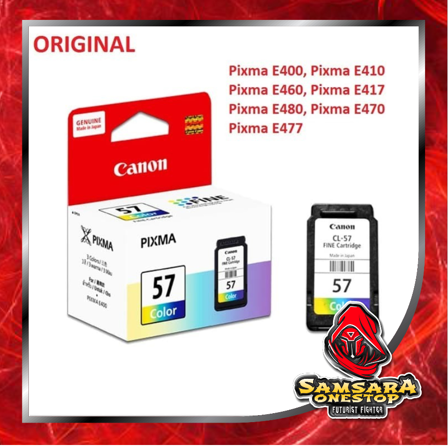 Cartridge Tinta Canon CL57 CL-57 CL 57 CL57s CL-57s CL57 small Original Ink Printer E400 E410 E460