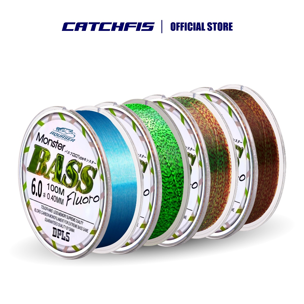 Catchfis - Tali Pancing BASS FLUOROCARBON 100M  Senar Pancing  Sangat kuat Dan Lentur murah