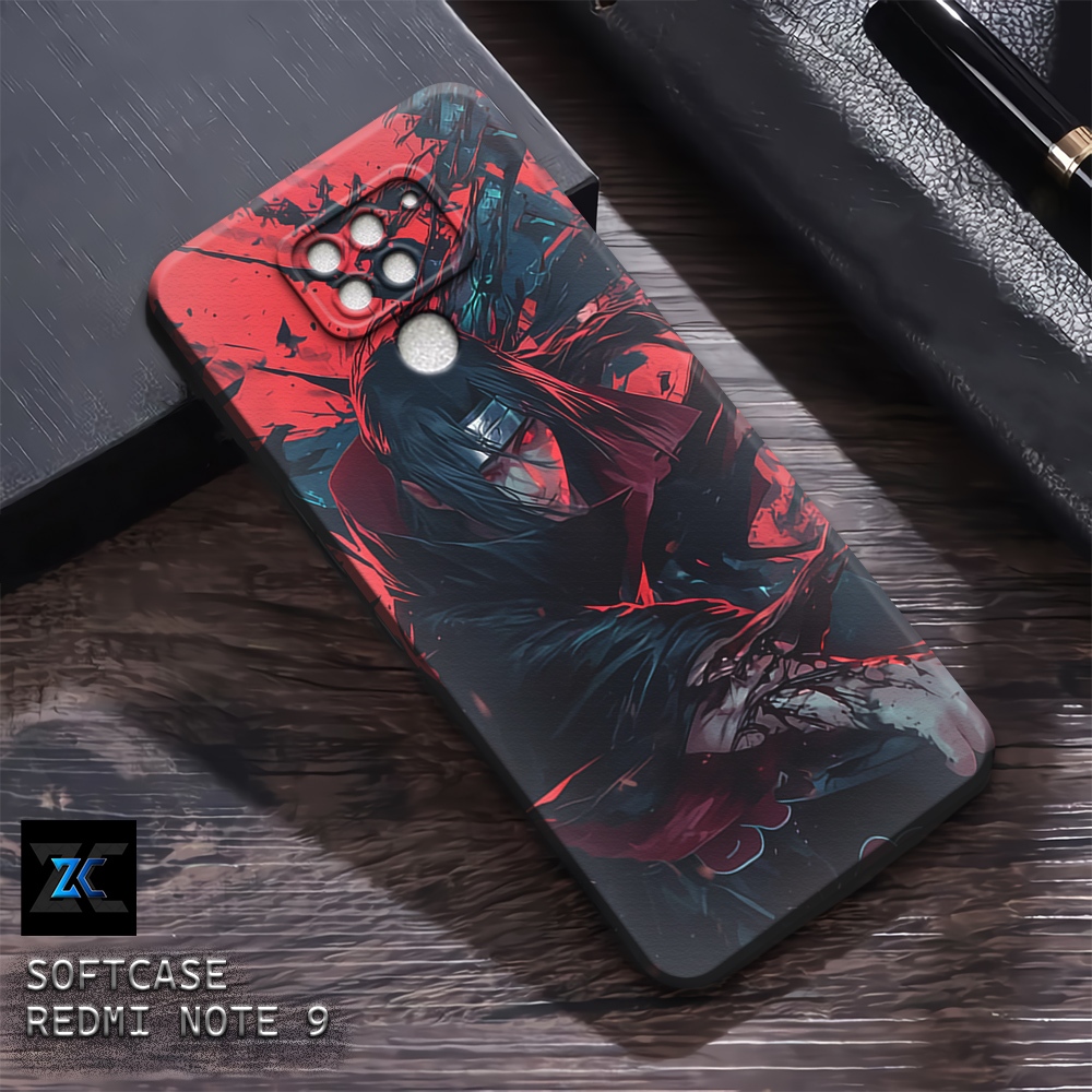 (TB56) Sofcase Lentur Bahan Karet REDMI NOTE 9 | Kesing Keren Lucu Aesthetic | Case Premium Itachi