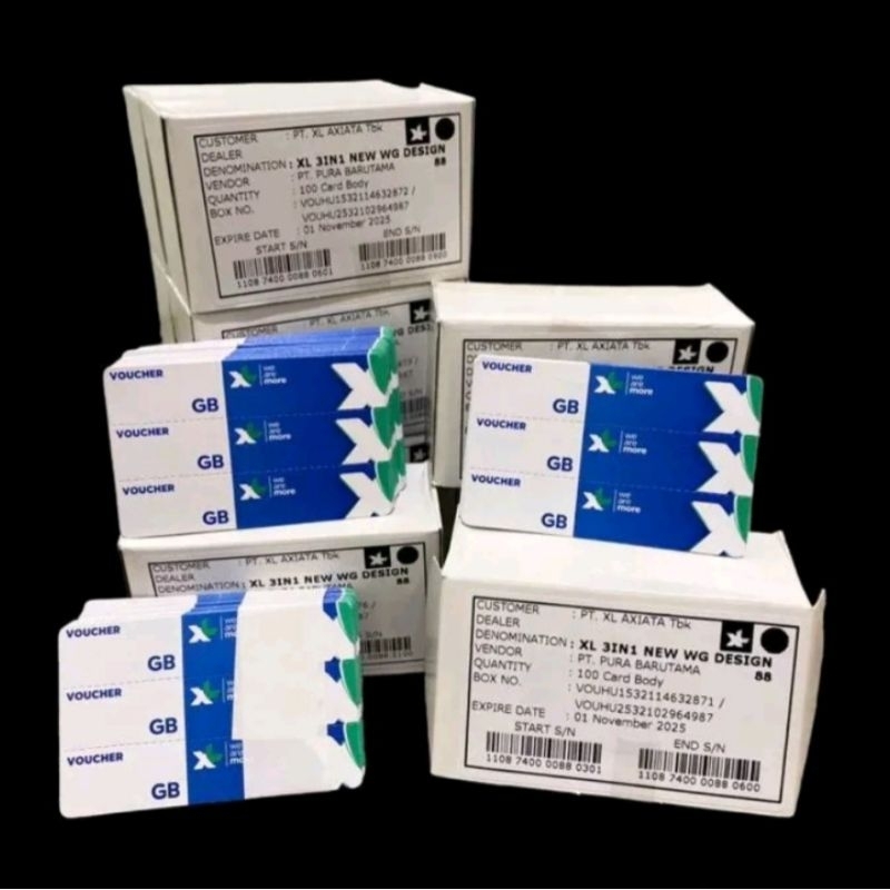 Voucher kosong XL bahan inject voucher