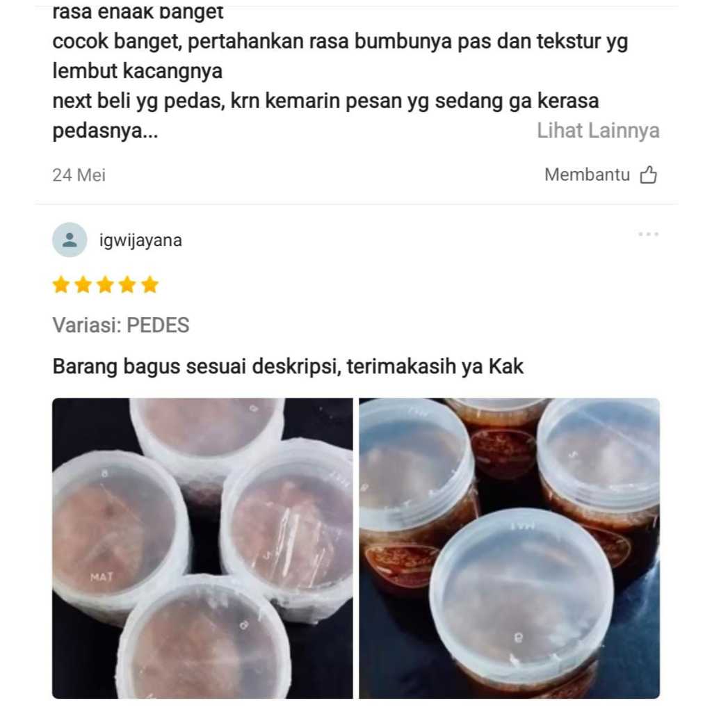 Olivoliv Snack 500 Gr Sambel Pecel Bu Siti Khas Kediri / Sambel Kacang Khas Kediri / Bumbu Pecel
