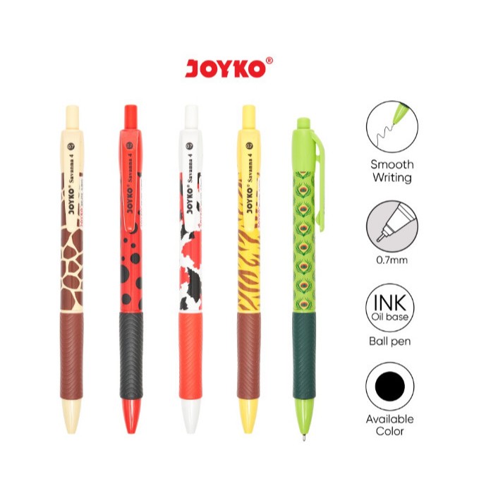 

Ball Pen / Pulpen / Pena Joyko BP-232 / Savanna 4 / 0.7 mm - KTK