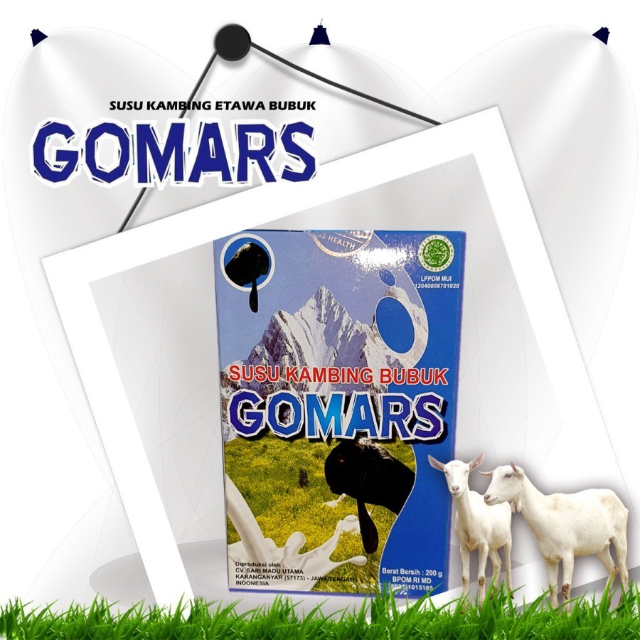 

Gomars Box isi 200gram Susu Kambing Bubuk | Go Mars Asli Original