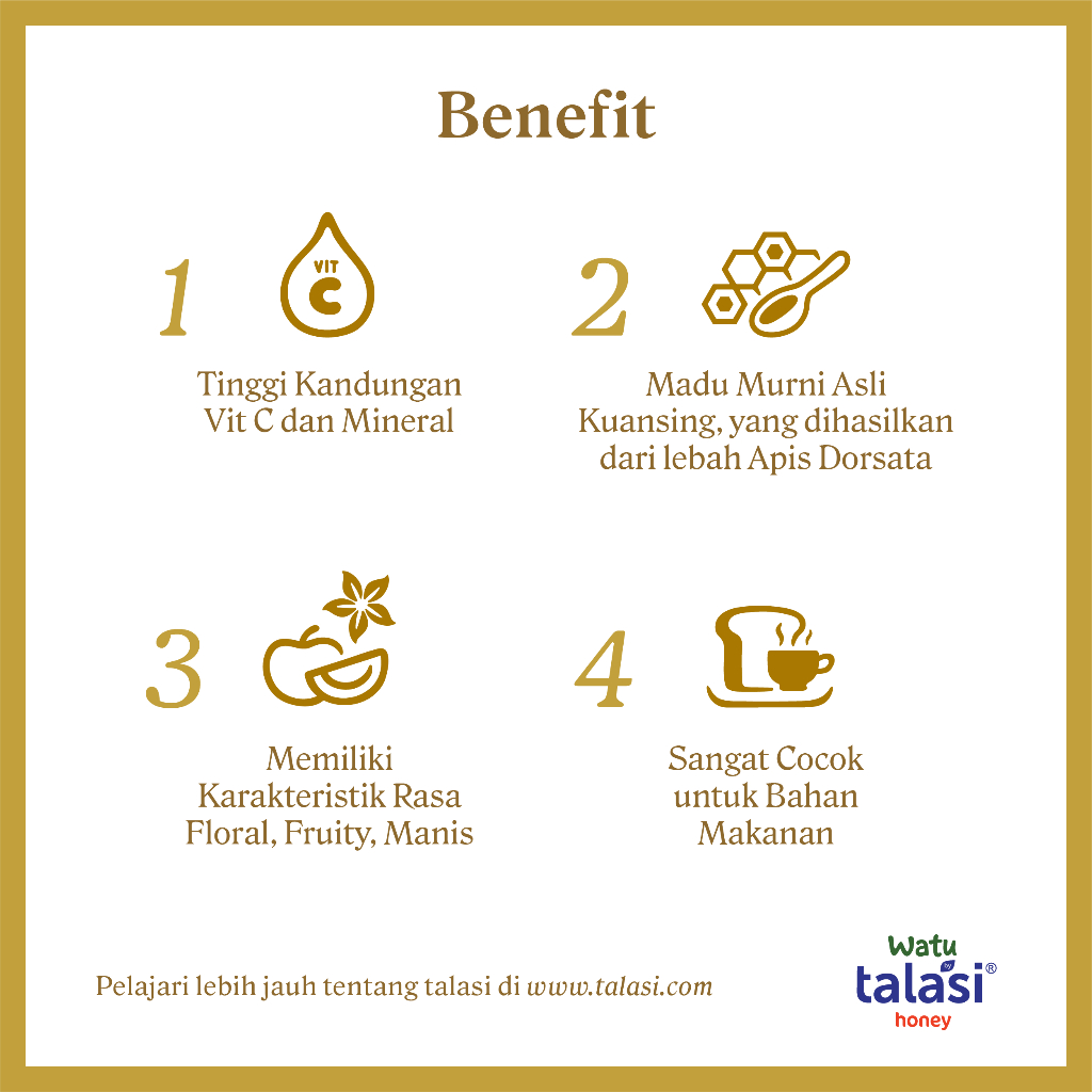 

QH Origin Kuansing, Talasi Watu Honey - Madu Murni 200gr