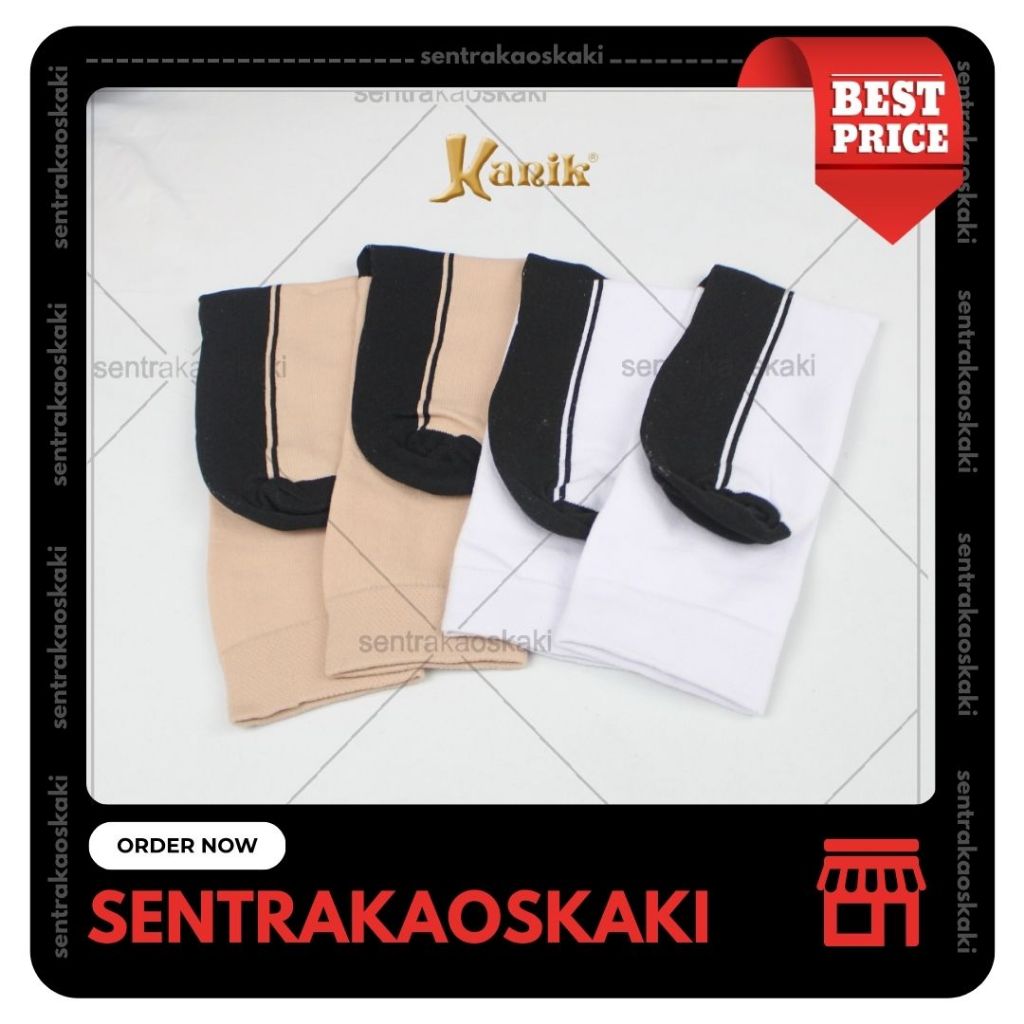 Kanik - Kaos Kaki Kanik Original Telapak Hitam Size L