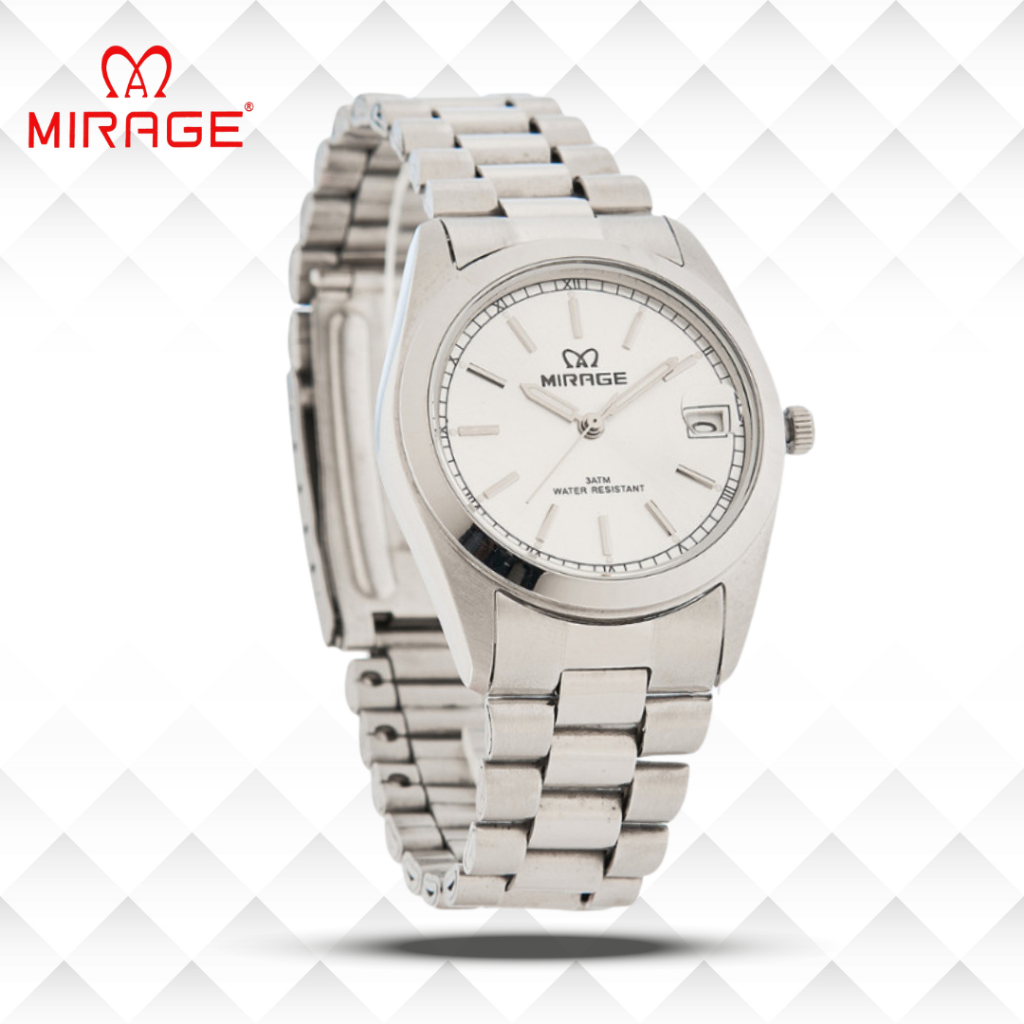 Mirage Jam Tangan Pria Analog TS 195 M Silver Original Stainless