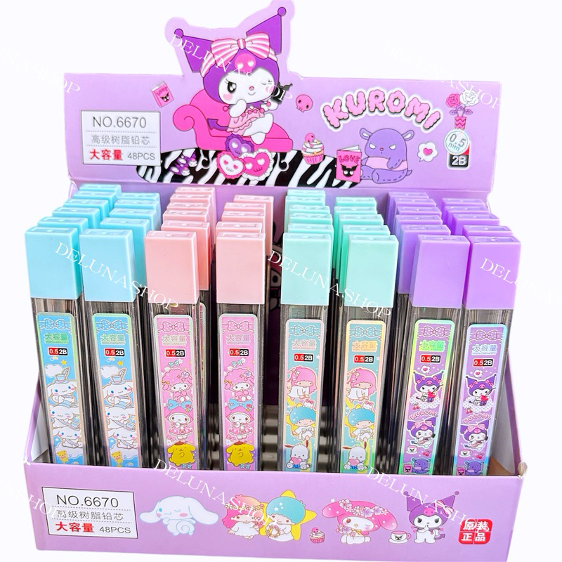 

DELUNASHOP REFILL PENSIL MELANIK(15BATANG)REFFIL/ ISI PENSIL MEKANIK 0.5 MM TABUNG GXH92470 MOTIF SANRIO CINNAMONROLL KUROMI MELODY