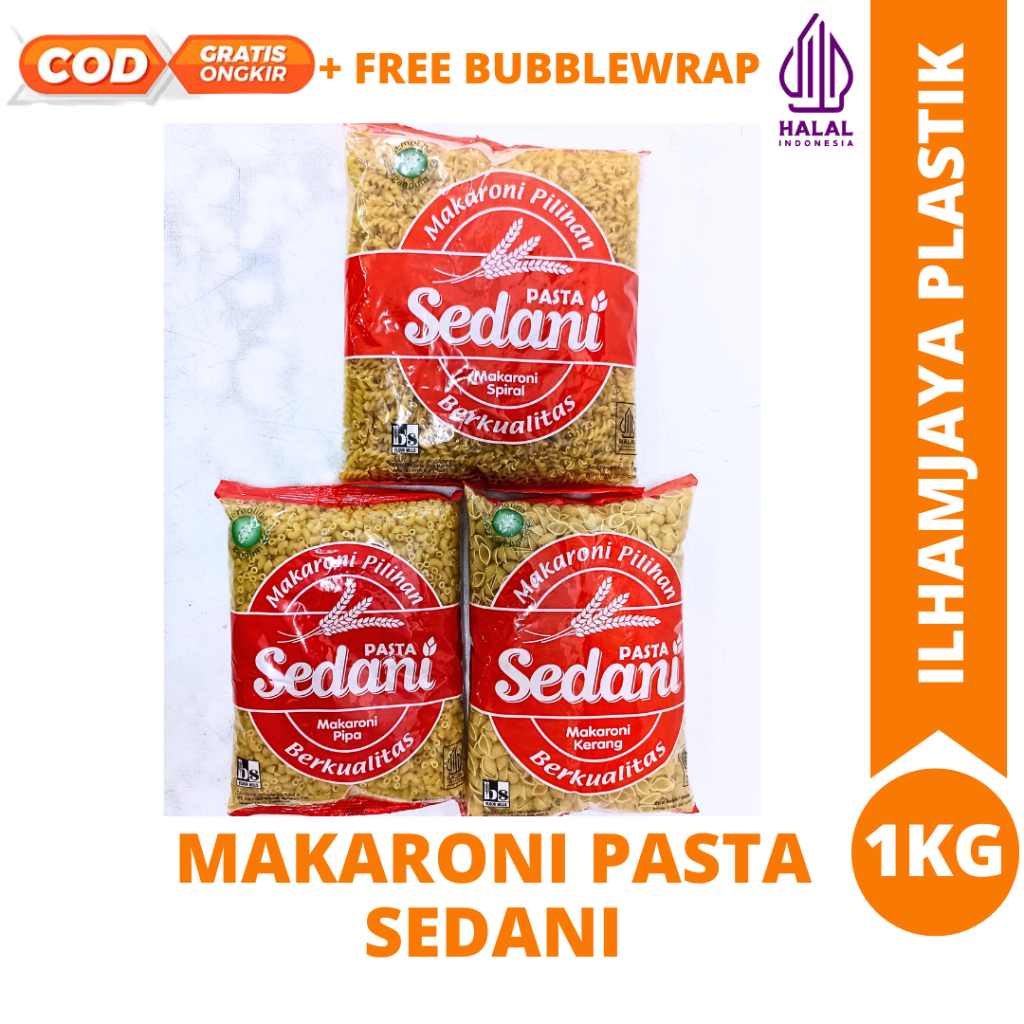 

SEDANI MAKARONI 1KG/ makaroni pasta kerang / makasoni sepiral / makaroni pipa