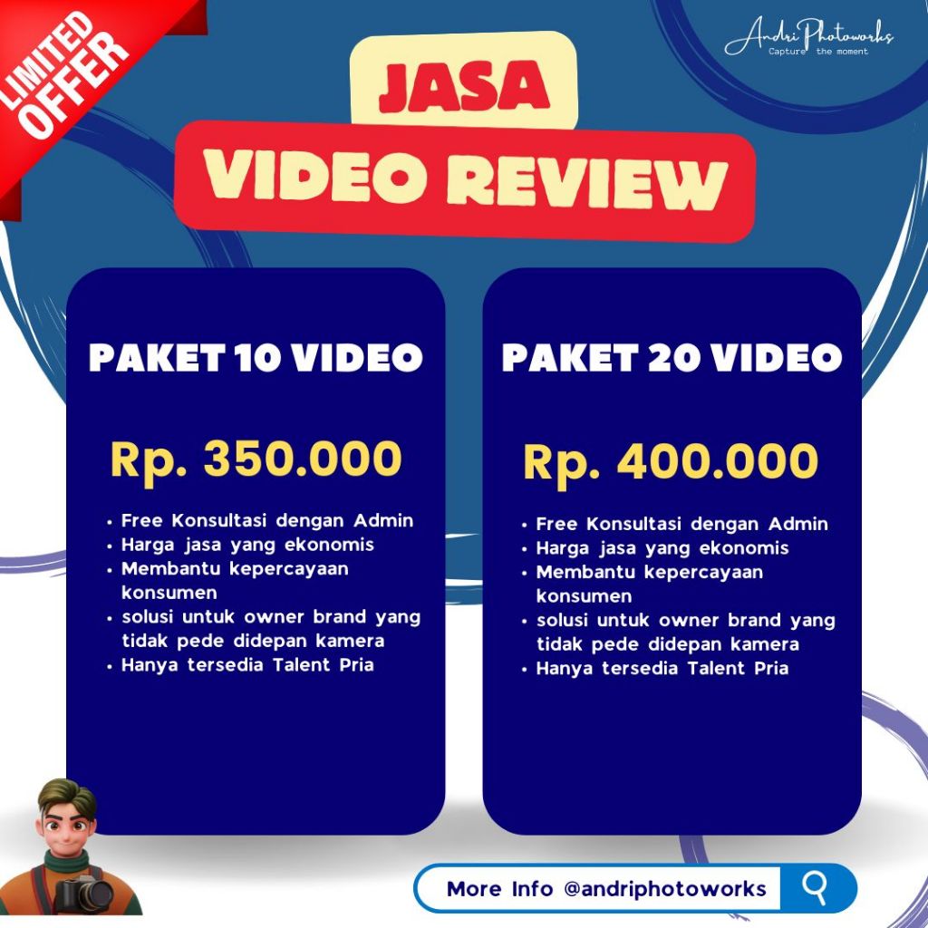 Jasa Tallent Video Review Produk Branding Sosial Media  Tiktok & Shopee Profesional