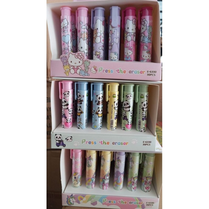 

1Box 30pcs Penghapus Cetek Panda | Hello Kitty | Unicorn