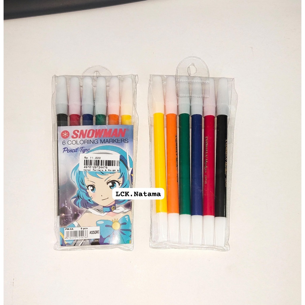 

COLORS MARKER 6 PW-6A SNOWMAN spidol kecil warna