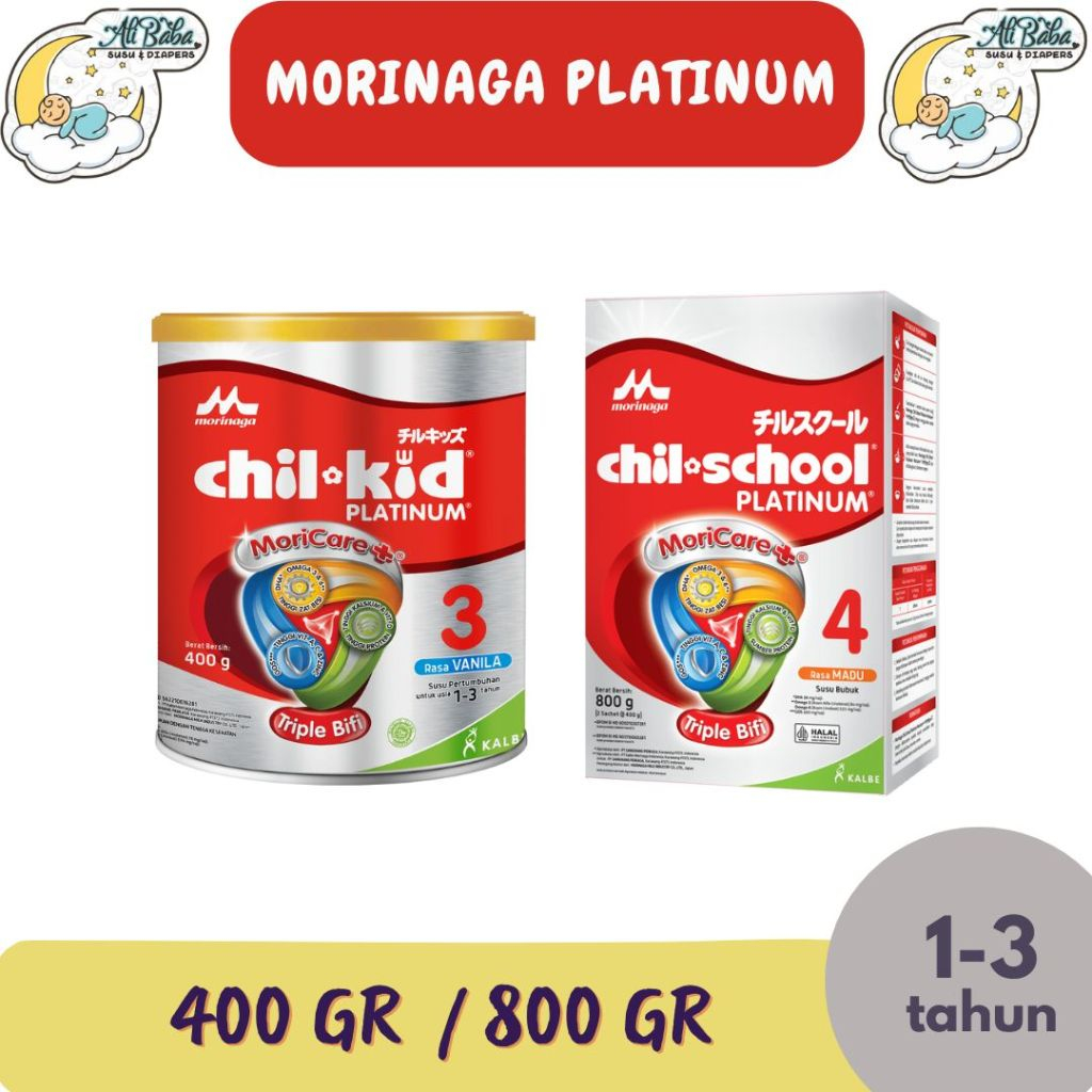 Morinaga Platinum Chil-kid dan Chil-school Madu/Vanilla 800 gram(kaleng) | Susu Anak Murah Susu Pert