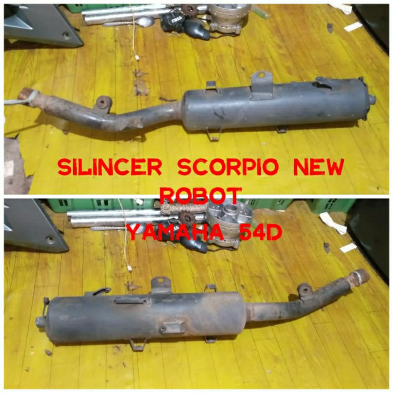 silincer knalpot yamaha scorpio new robot original copotan