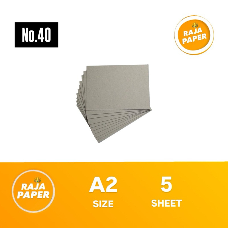 

Kertas Karton Grey Board No. 40 A2 5 Lembar . ( 420 Mm x 594 Mm ) / ( 42 Cm x 59.4 Cm ) , 5 Lbr / 5 Pcs , Hard Board, Karton Bot , Karton Abu Bot , Karton Abu Hard Board , Hard Cover .
