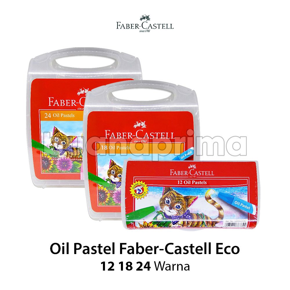 

Oil Pastel Faber Castell 12 18 24 Warna Original Eco Crayon Minyak Casing Hardcover Transparan