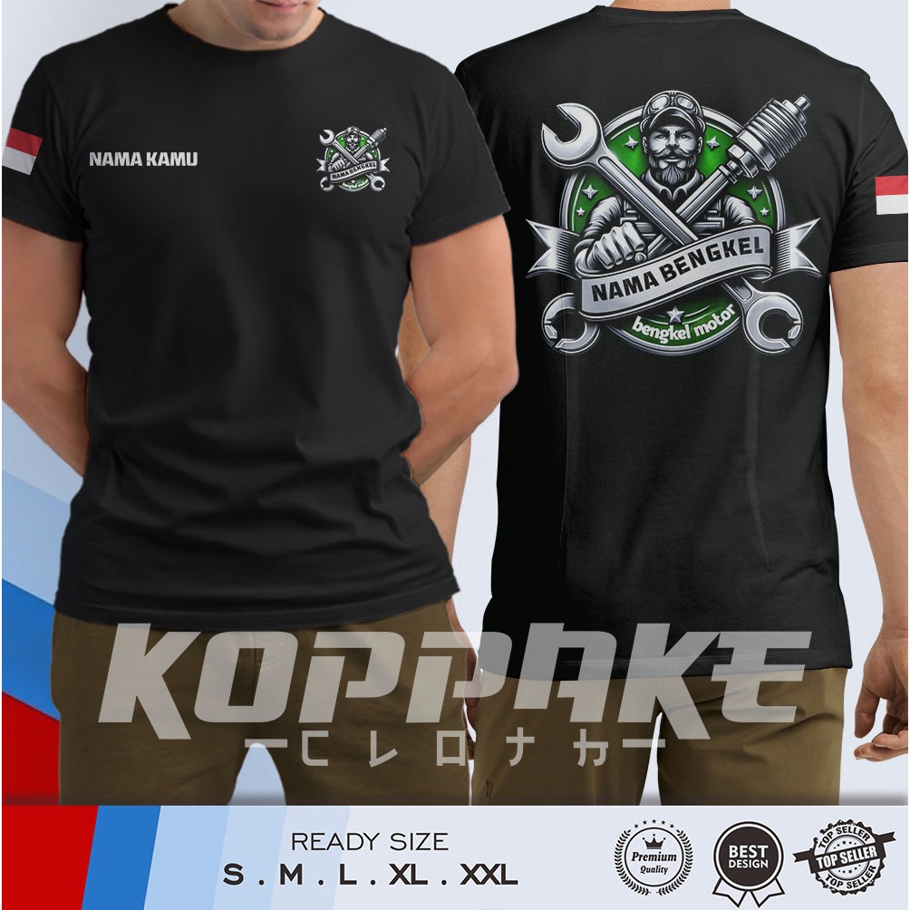 Kaos Desain Kece V3 Logo Bengkel Motor Gratis Nama Kamu Dan Nama Bengkel Kalian Baju Distro