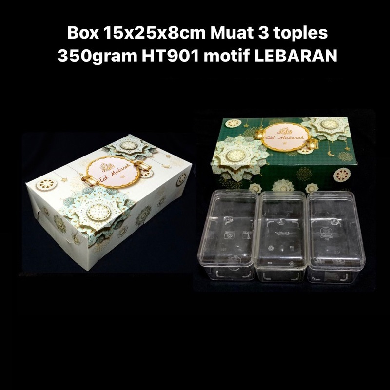 

( 5 pcs ) Kotak Box Bolu Gulung Hampers Idul Fitri Kardus 15x25x8 cm Muat 3 Toples 350gr HT901