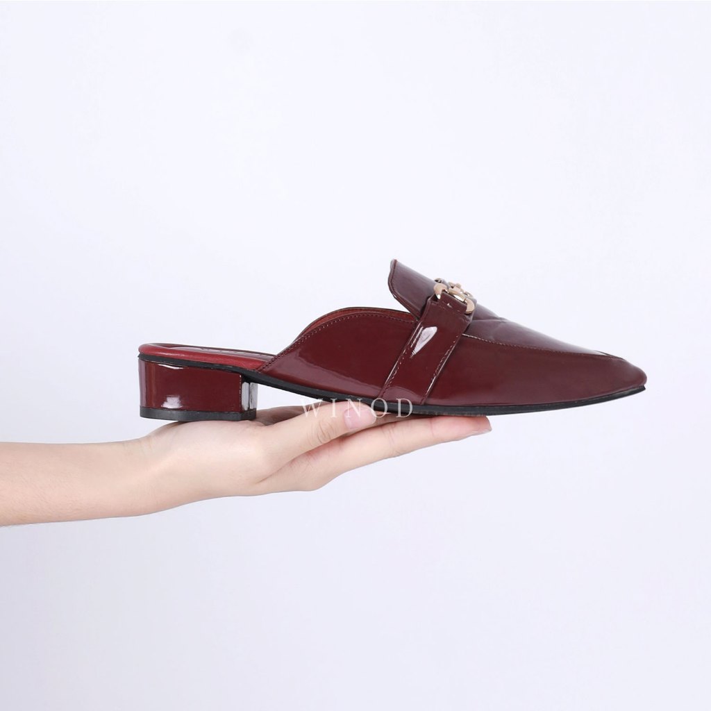 WINOD Sharma Mules Hak 3 cm Sepatu Selop Hak Tinggi Wanita