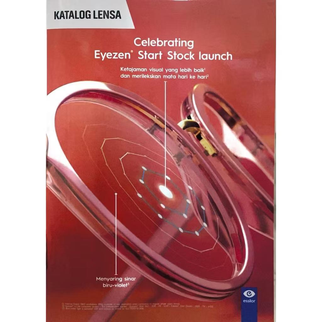 Lensa Kacamata Minus/Silinder Essilor Eyezen Start Stock Crizal Sapphire 1.56