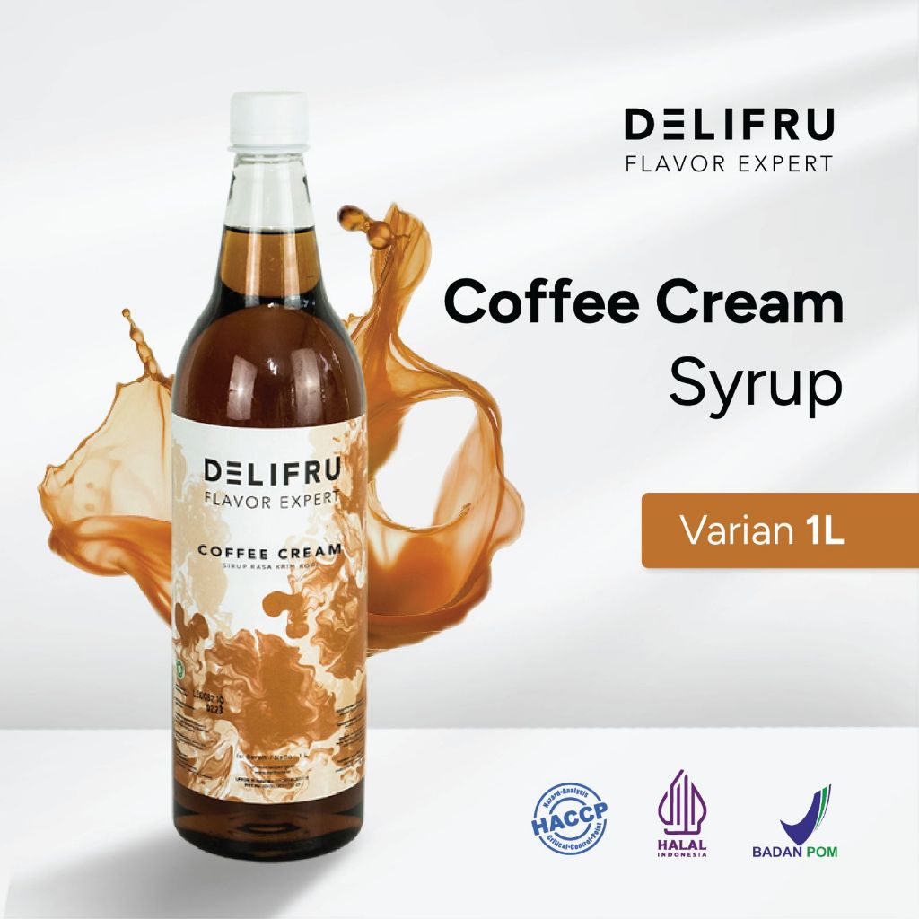 

Delifru Coffee Cream Syrup 1 Liter - Sirup Krim Kopi