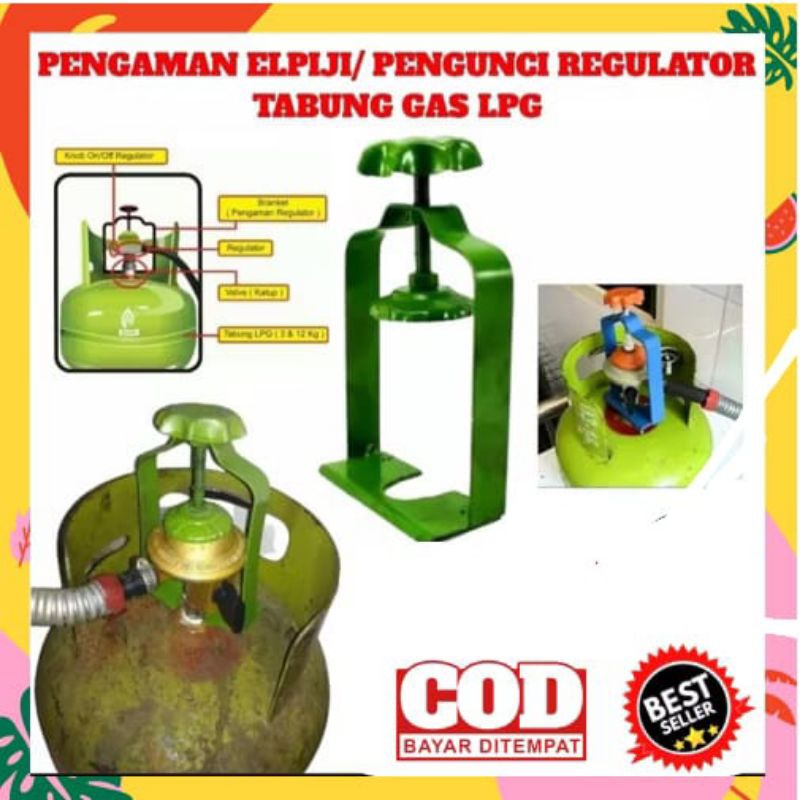 Pengamanan Gas LPG Pengaman Regulator Cocok untuk tabung 3kg dan 12 kg