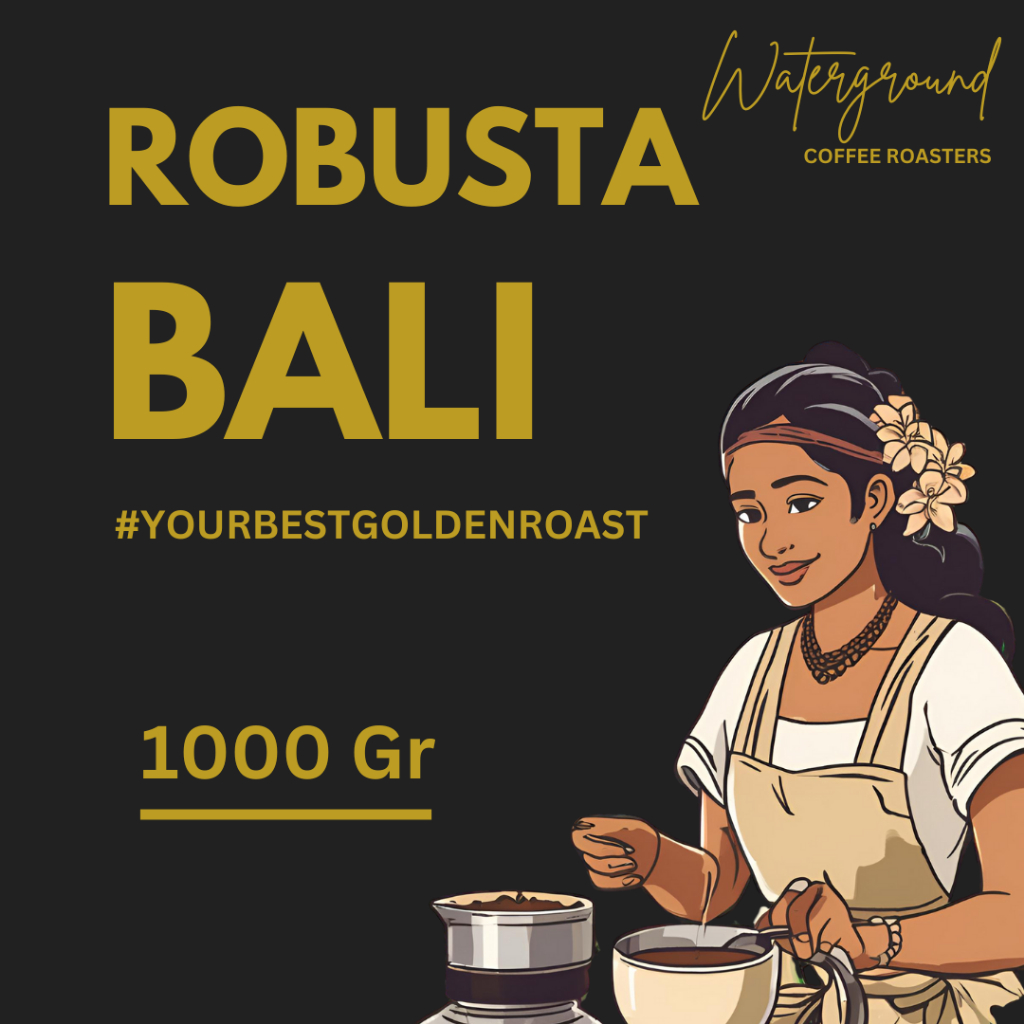 

Waterground Coffee Kopi Robusta Bali Kintamani Biji Kopi GRADE 1 Single Origin, 1 KG