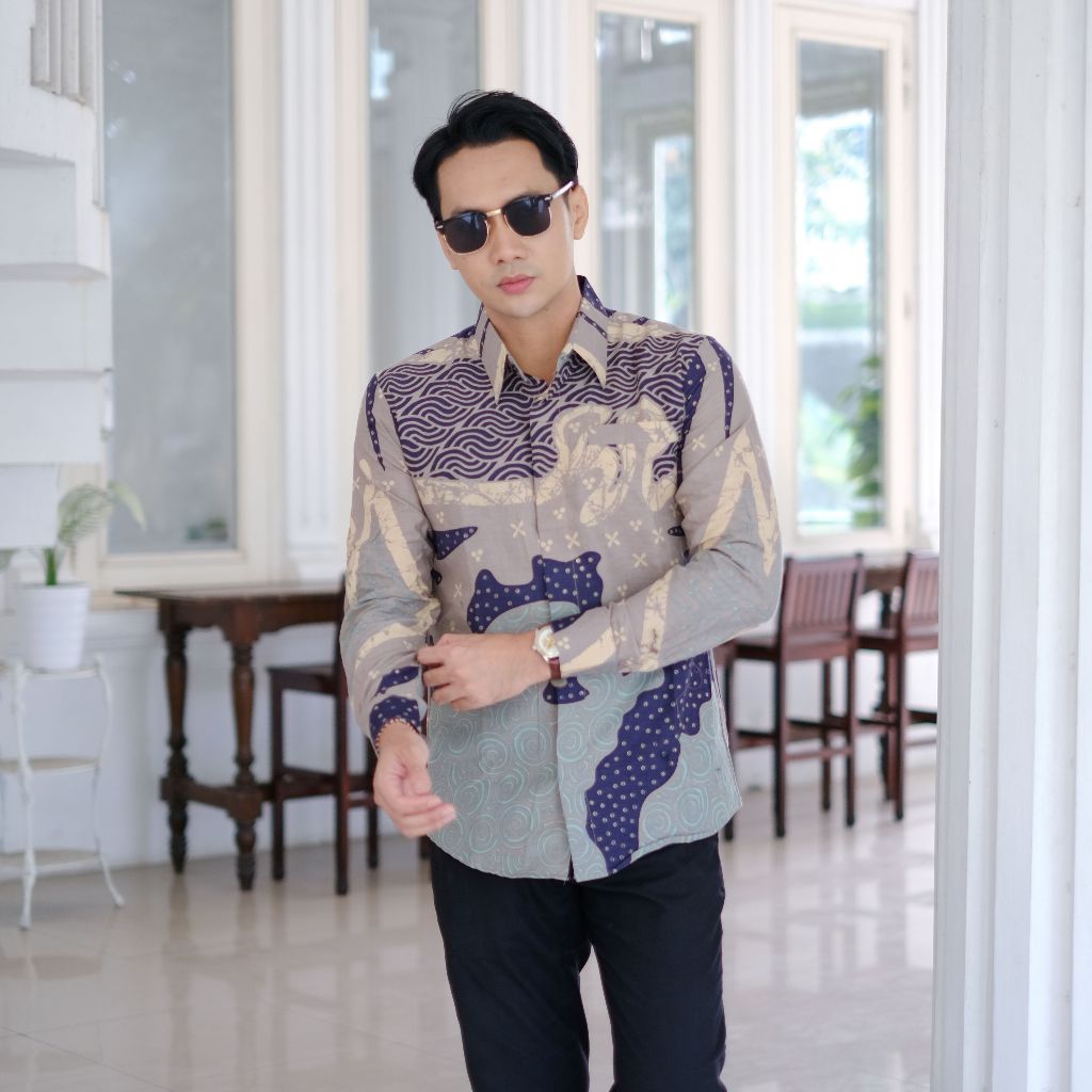 ATASAN KEMEJA BATIK PRIA LAPIS FURING BAHAN PREMIUM WIDODARI TOSKA