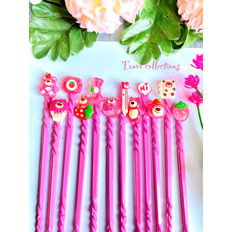 

(isi 12pcs) Lusinan kalam ngaji lotso bening / Tuding ngaji karakter lotso series pink bening