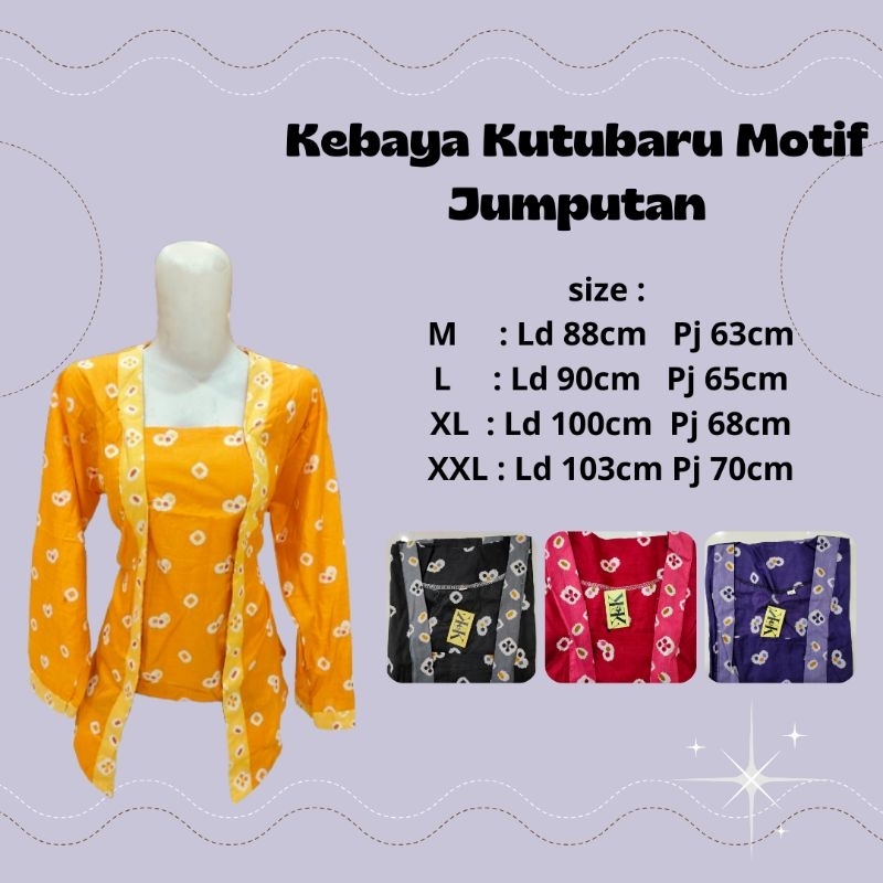 kebaya kutu baru motif jumputan