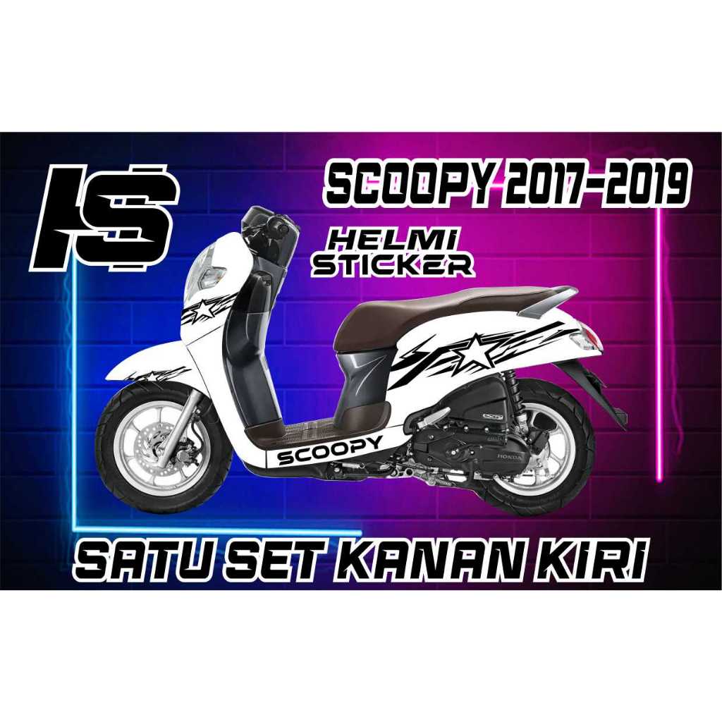 CUTTING STICKER SCOOPY 2017-2019 TEMA BINTANG