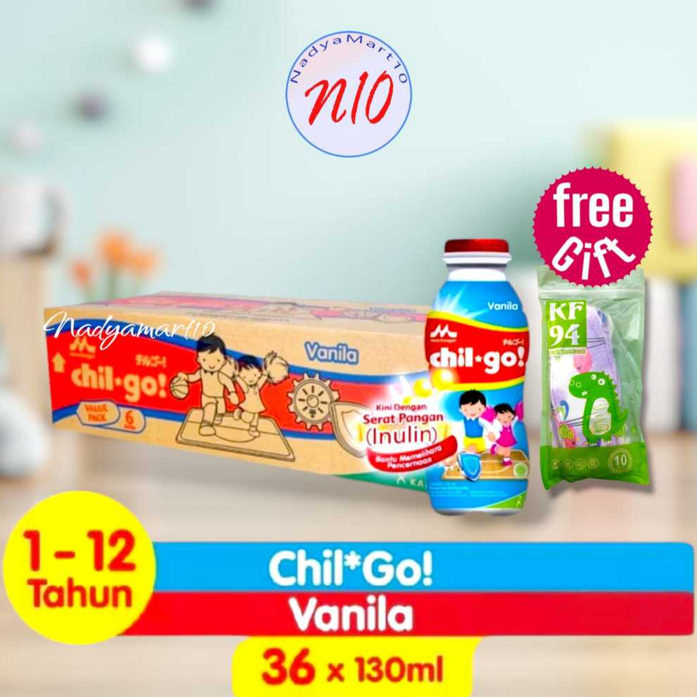 

CHIL GO Susu Vanila UHT 36x130ml [free masker kids 10s]