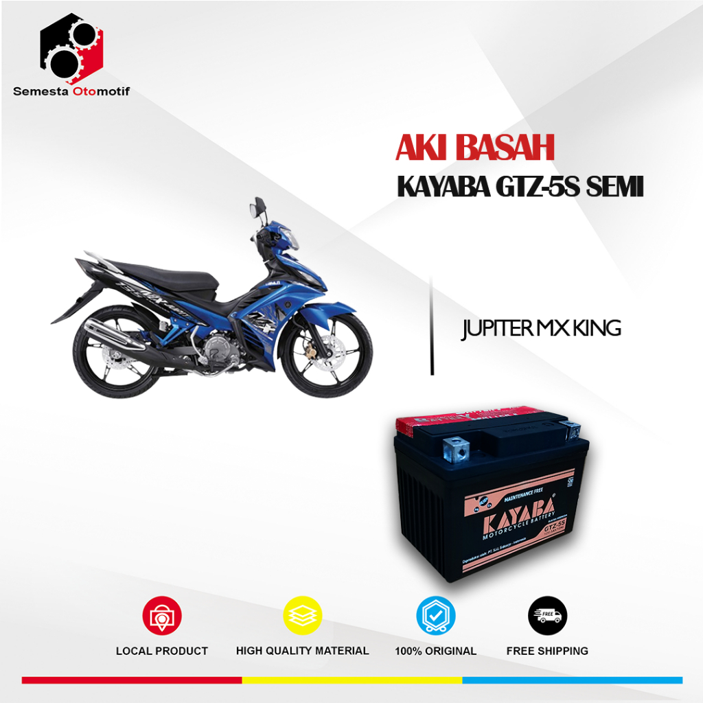 Aki Motor Jupiter MX King KAYABA GTZ5S Aki Kering MF